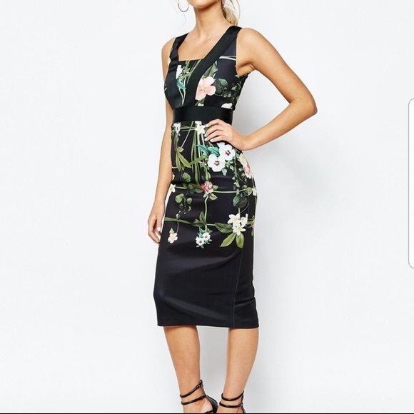 Ted Baker Black Secret Trellis Dress - Picture 2 of 3